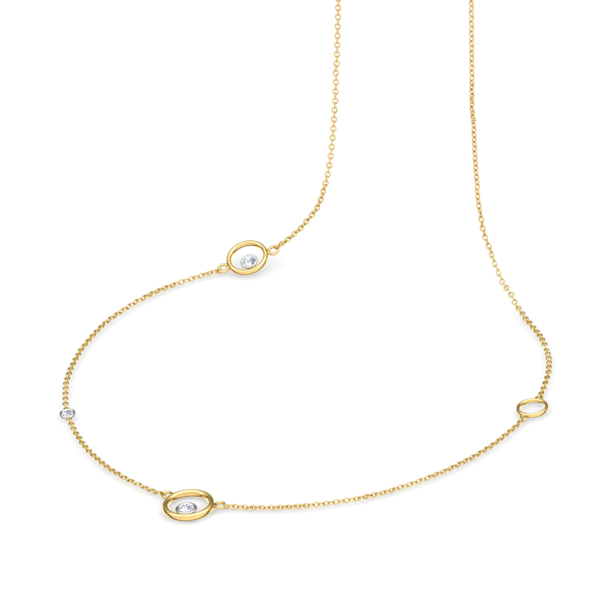 Encircle Fine Line Diamond Necklace