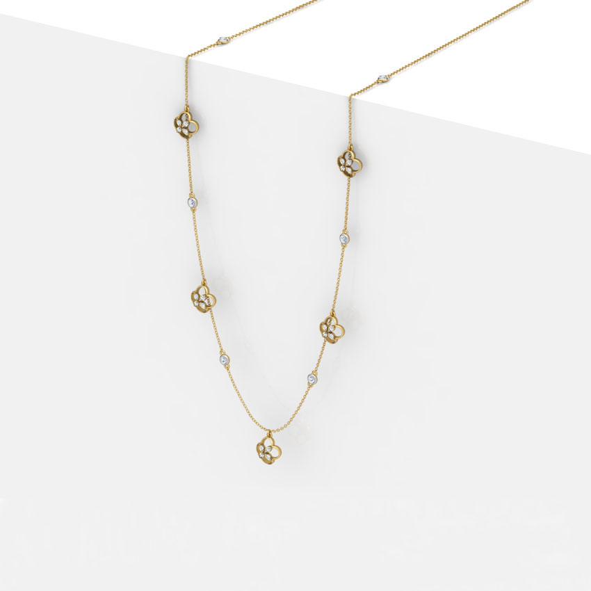 Blossom Fine Line Diamond Necklace Blossom Fine Line Diamond Necklace