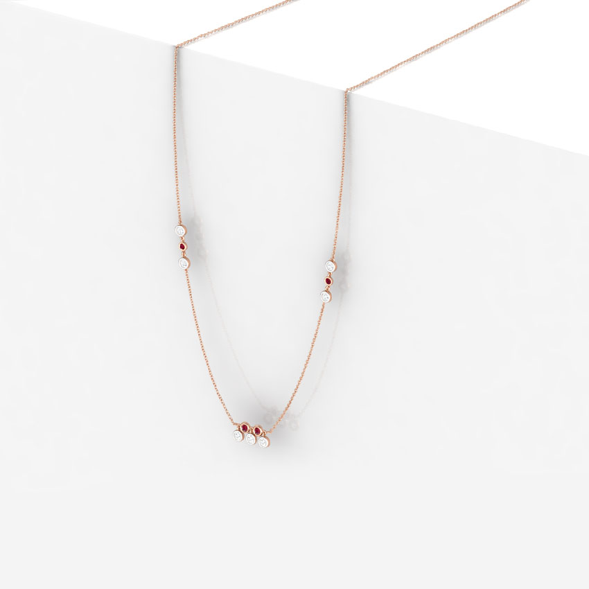 Dewdrops Fine Line Gemstone Necklace Dewdrops Fine Line Gemstone Necklace