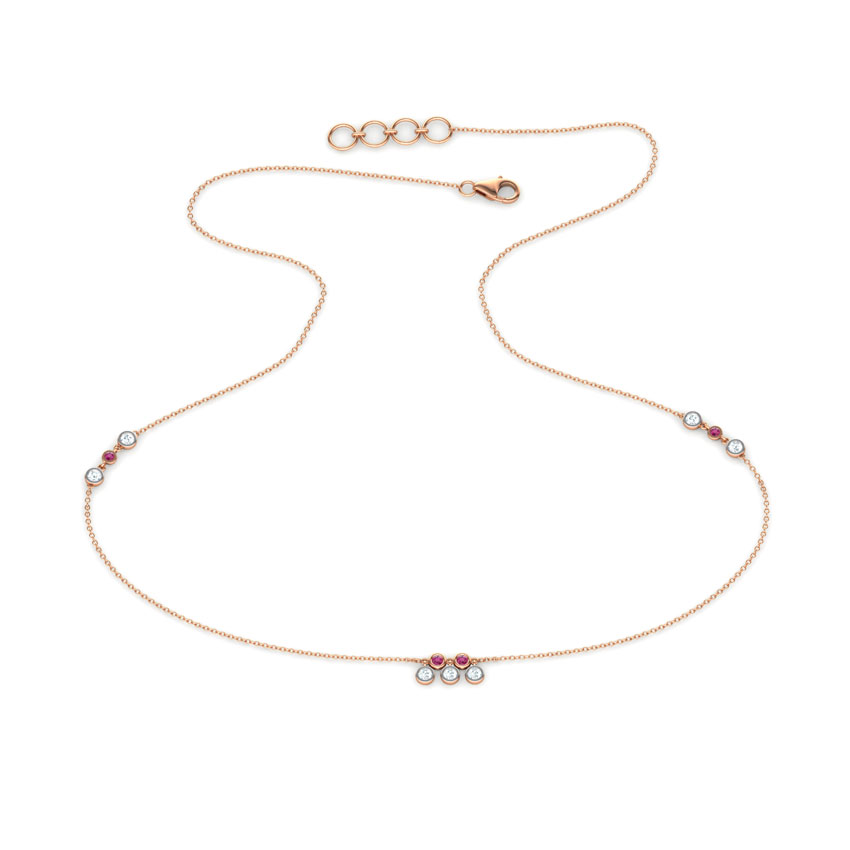 Dewdrops Fine Line Gemstone Necklace Dewdrops Fine Line Gemstone Necklace