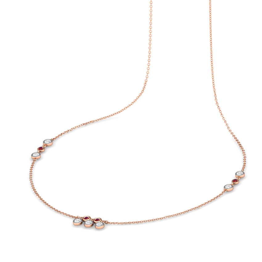 Dewdrops Fine Line Gemstone Necklace Dewdrops Fine Line Gemstone Necklace
