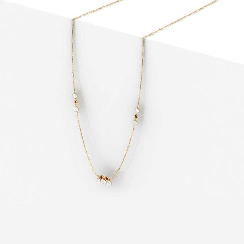 Dewdrops Fine Line Gemstone Necklace Dewdrops Fine Line Gemstone Necklace