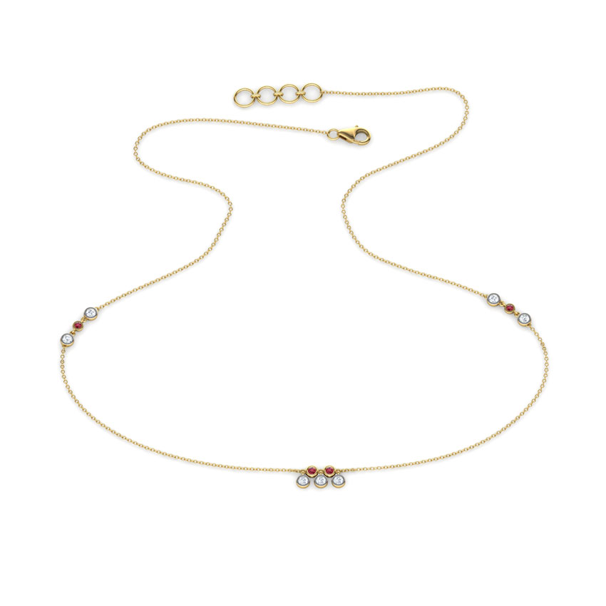 Dewdrops Fine Line Gemstone Necklace Dewdrops Fine Line Gemstone Necklace