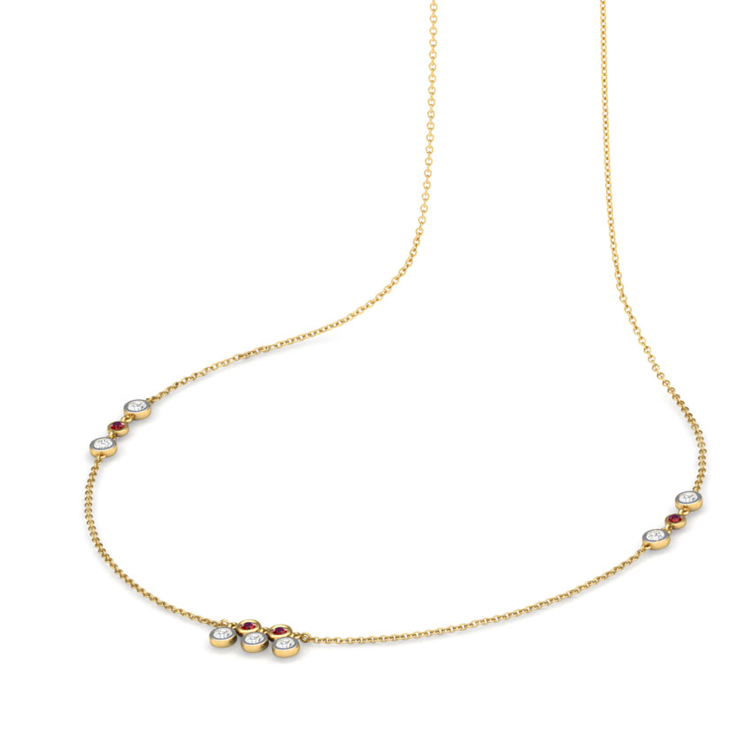 Dewdrops Fine Line Gemstone Necklace Dewdrops Fine Line Gemstone Necklace