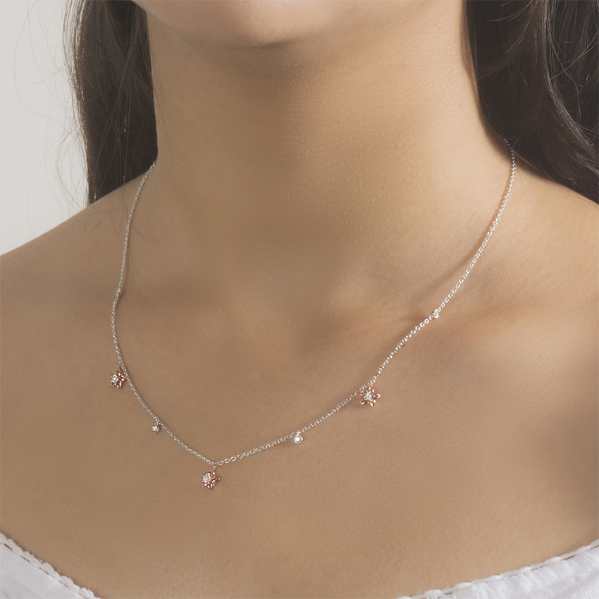 Sky Fine Line Diamond Necklace