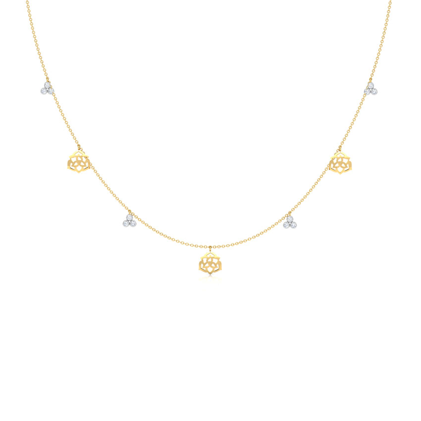 Rose Fine Line Diamond Necklace Rose Fine Line Diamond Necklace