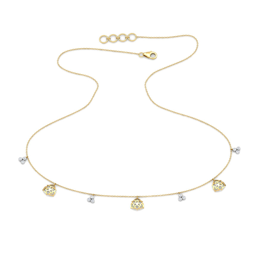 Rose Fine Line Diamond Necklace Rose Fine Line Diamond Necklace