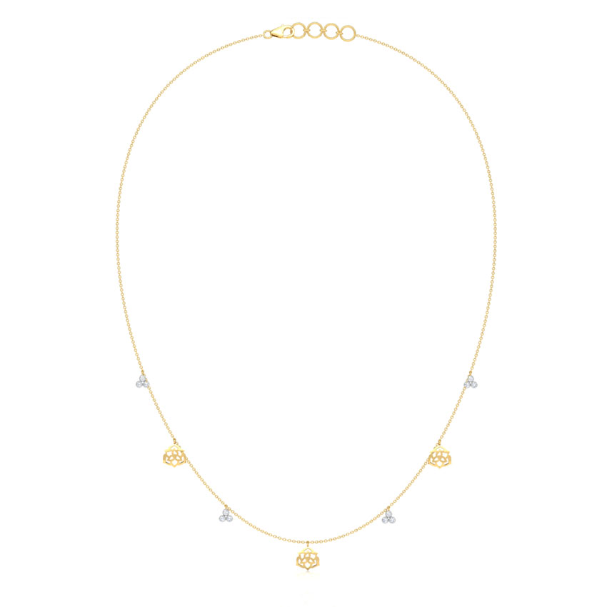 Rose Fine Line Diamond Necklace Rose Fine Line Diamond Necklace