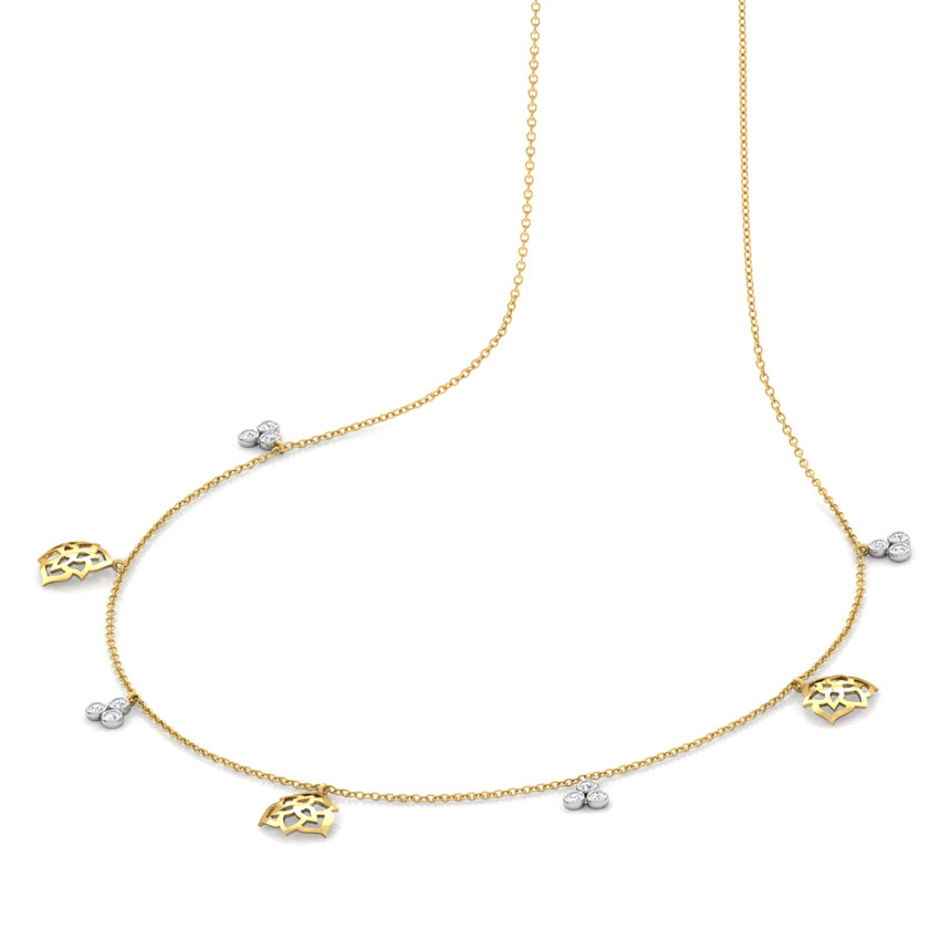Rose Fine Line Diamond Necklace Rose Fine Line Diamond Necklace
