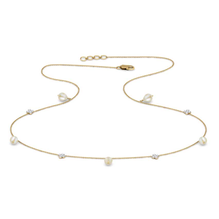 Floret and Pearl Necklace