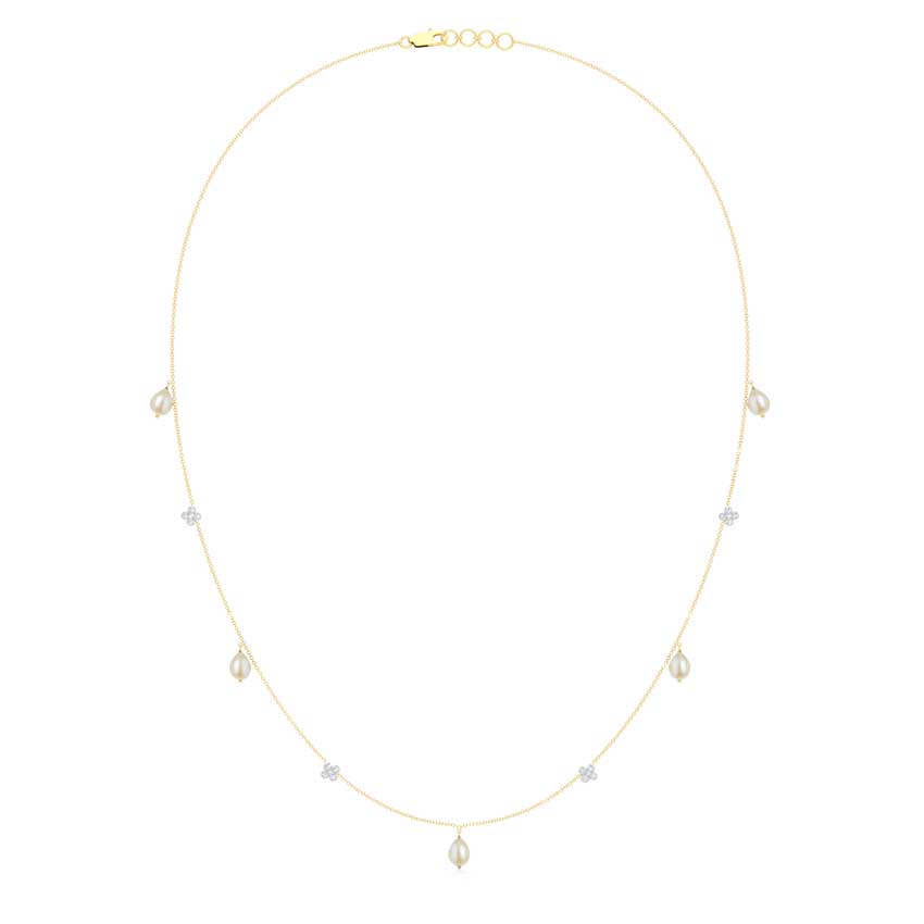 Floret and Pearl Necklace