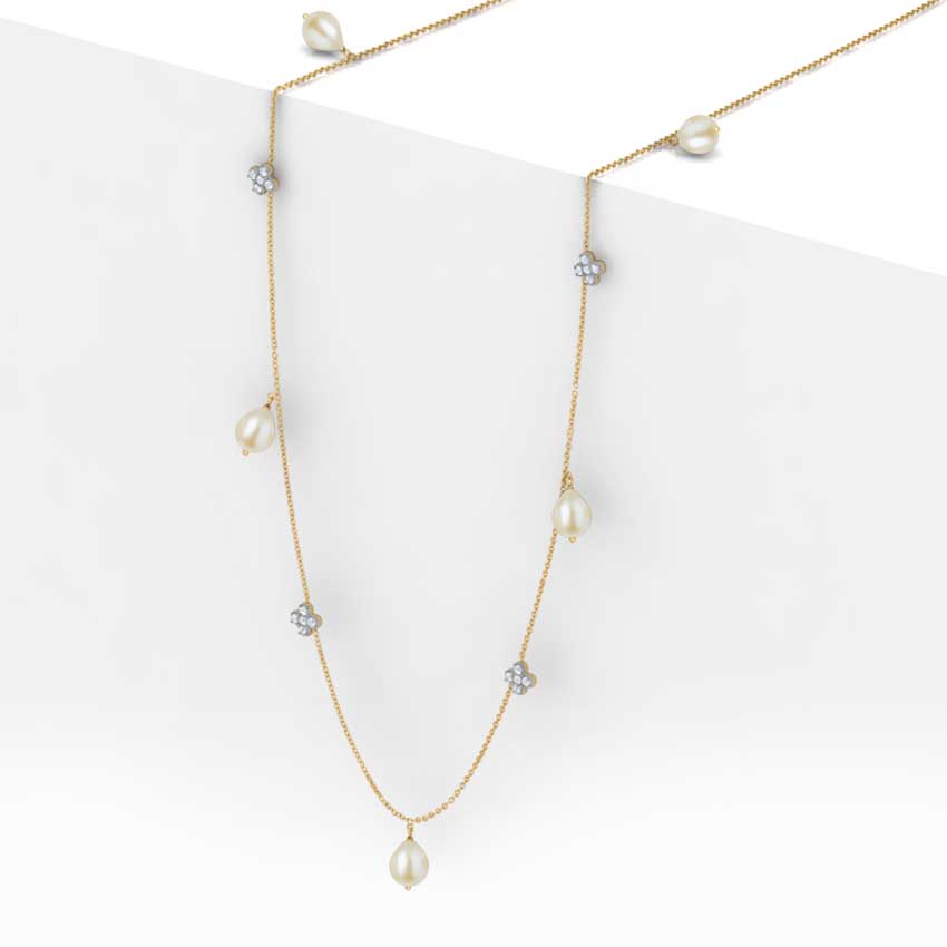 Floret and Pearl Necklace