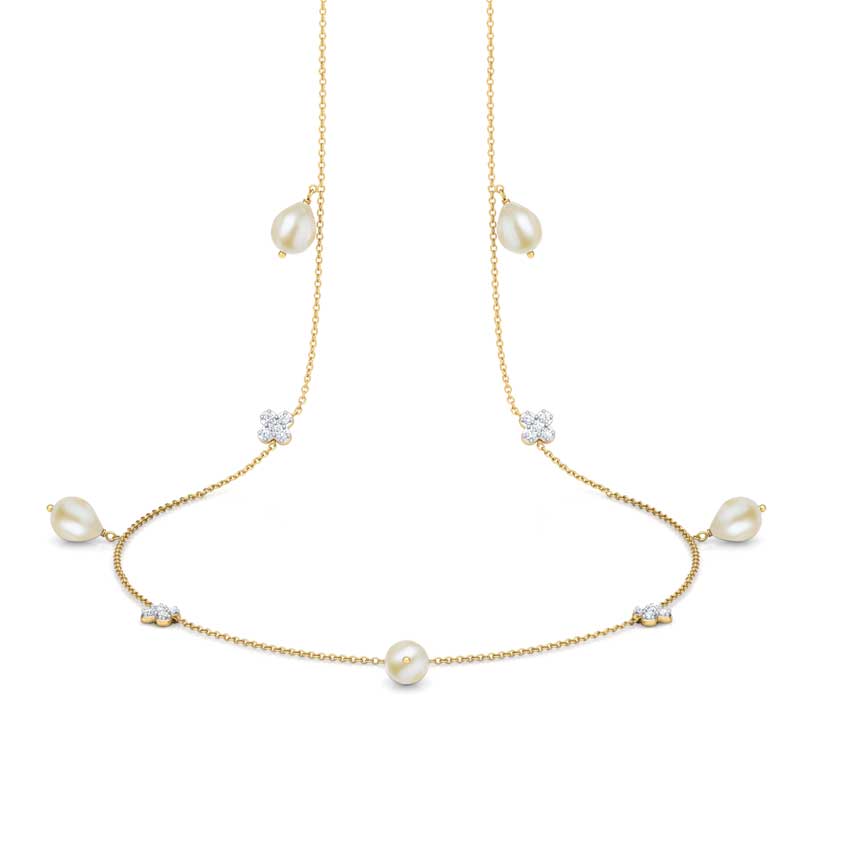 Floret and Pearl Necklace