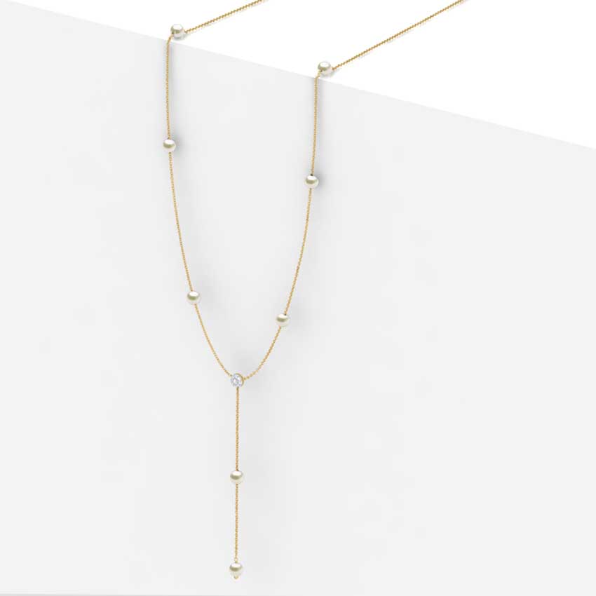 Lariat Pearl Necklace
