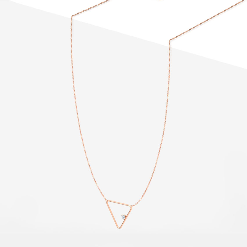 Minimalistic Trigon Diamond Necklace