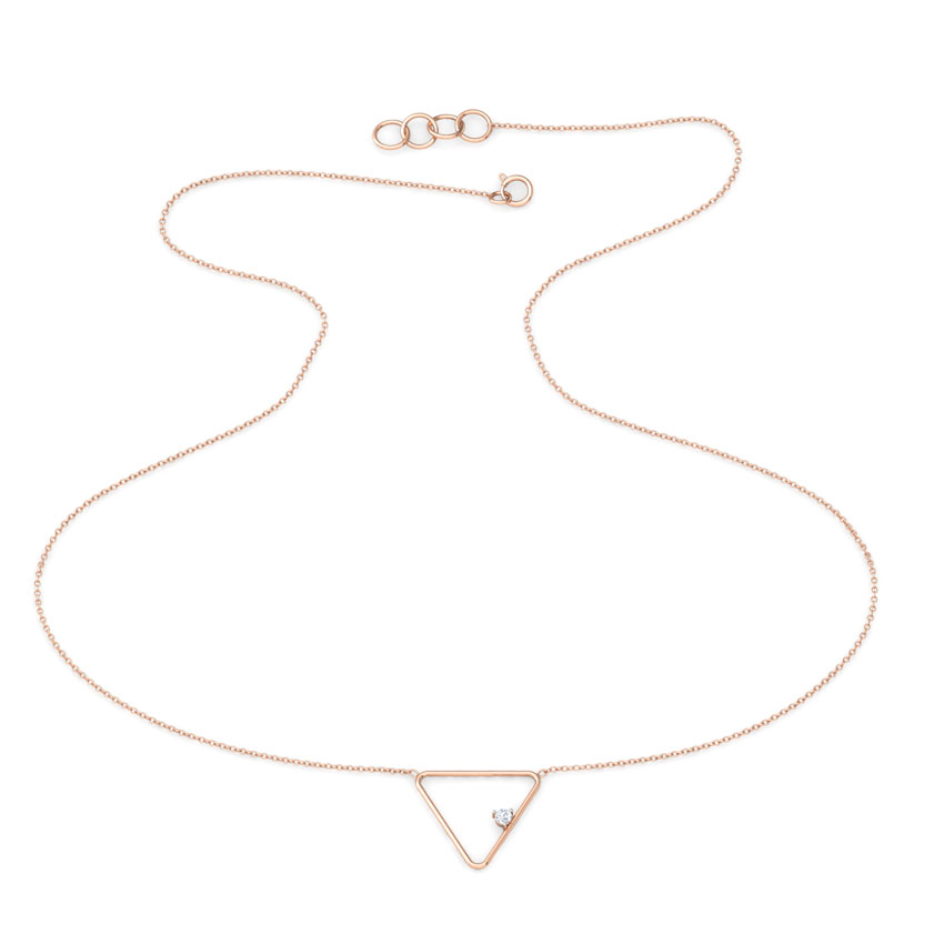 Minimalistic Trigon Diamond Necklace