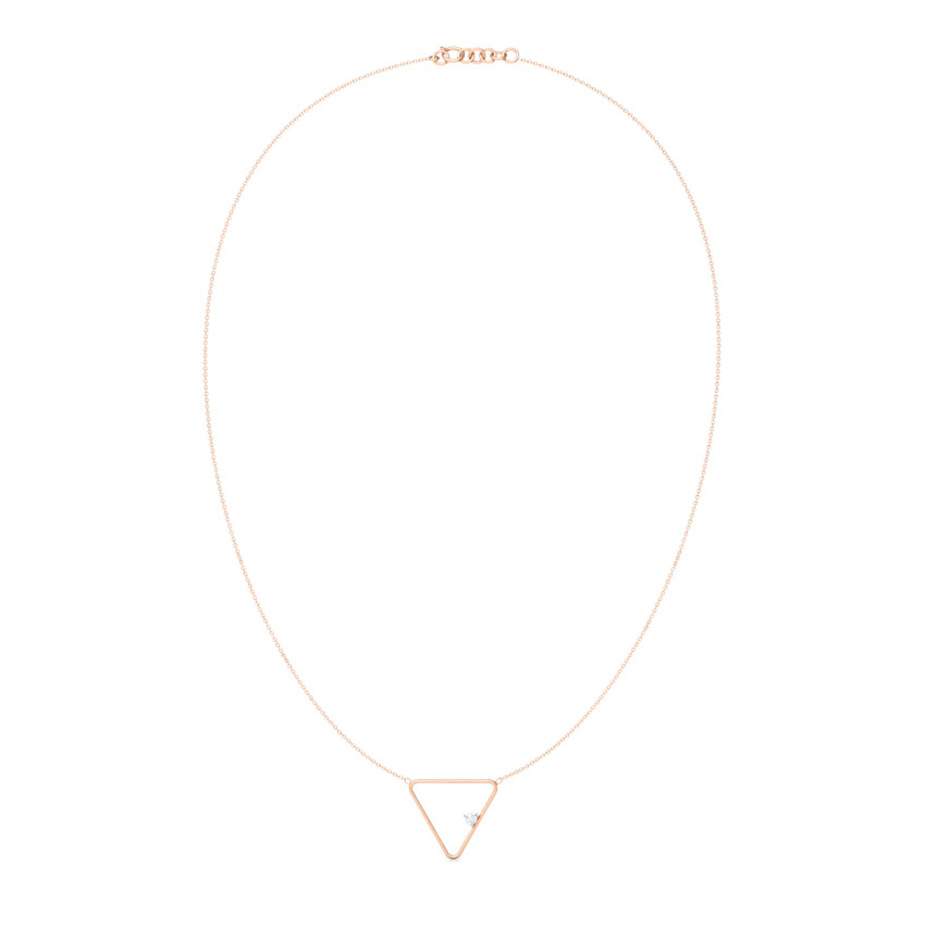 Minimalistic Trigon Diamond Necklace