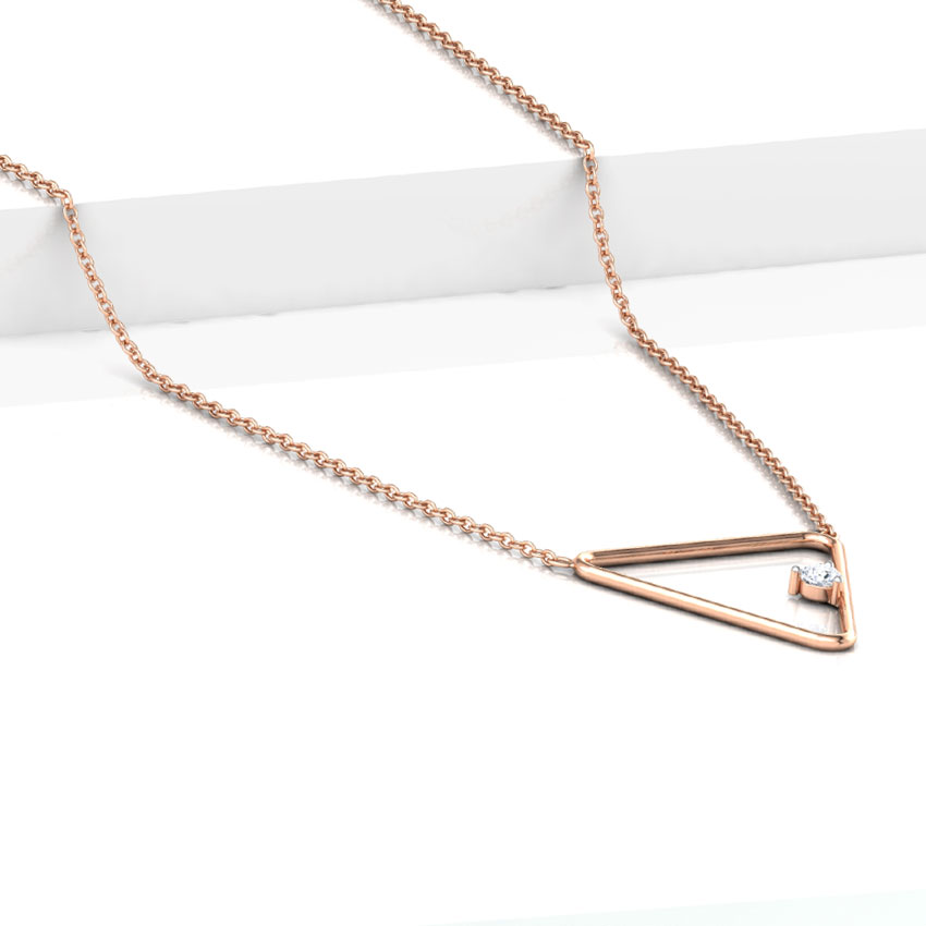 Minimalistic Trigon Diamond Necklace