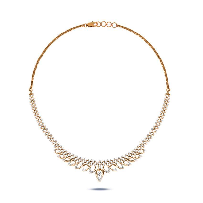 Diamond Necklaces 18 Karat Rose Gold All About Petals Diamond Necklace
