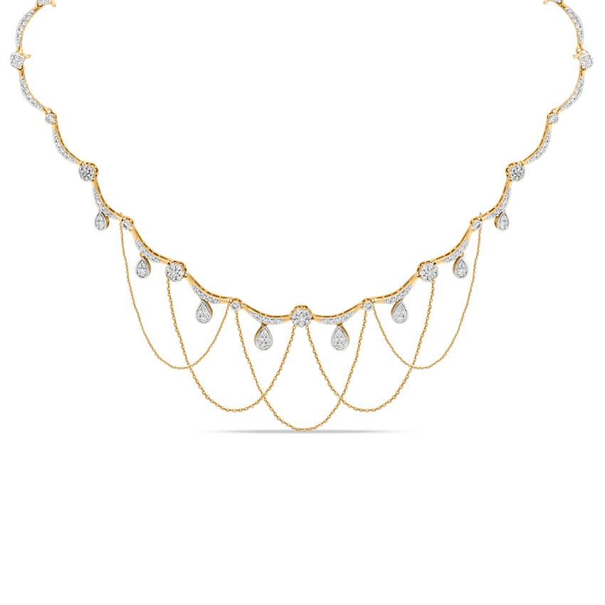 Diamond Necklaces 18 Karat Yellow Gold Ashley Marvellous Necklace