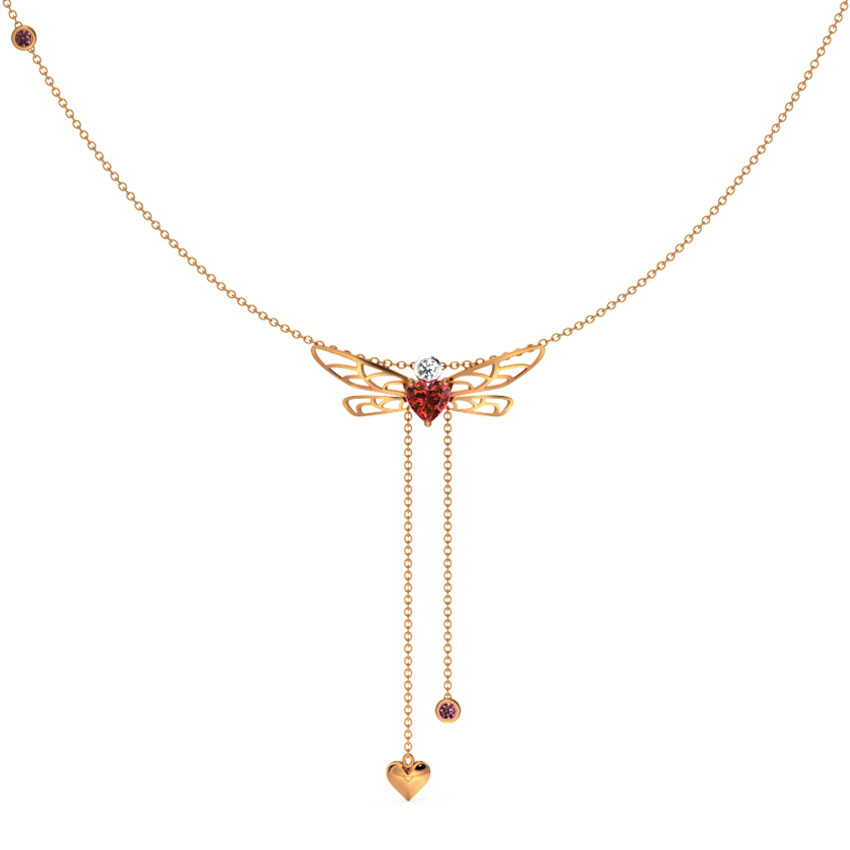 Flutter Dragonfly Gemstone Necklace