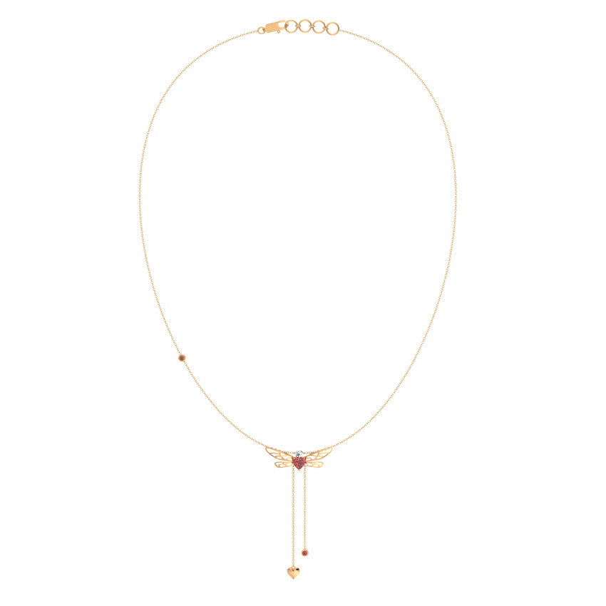 Flutter Dragonfly Gemstone Necklace