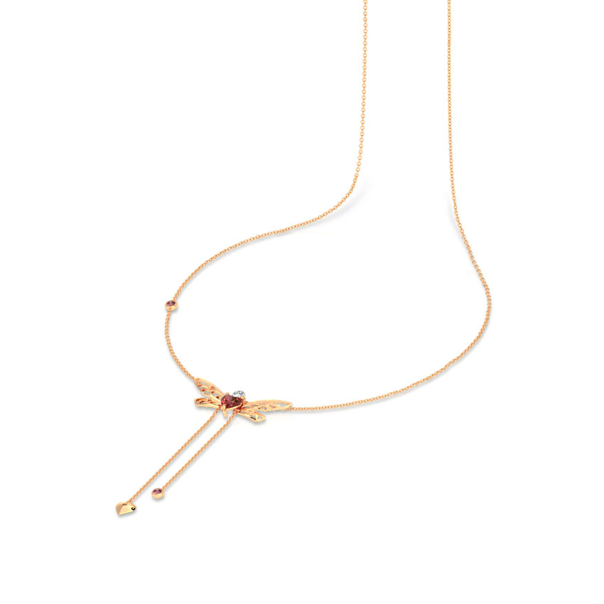 Flutter Dragonfly Gemstone Necklace