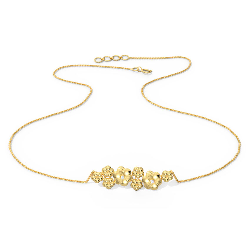 Clustered Floral Diamond Necklace Clustered Floral Diamond Necklace