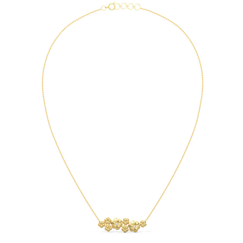 Clustered Floral Diamond Necklace Clustered Floral Diamond Necklace