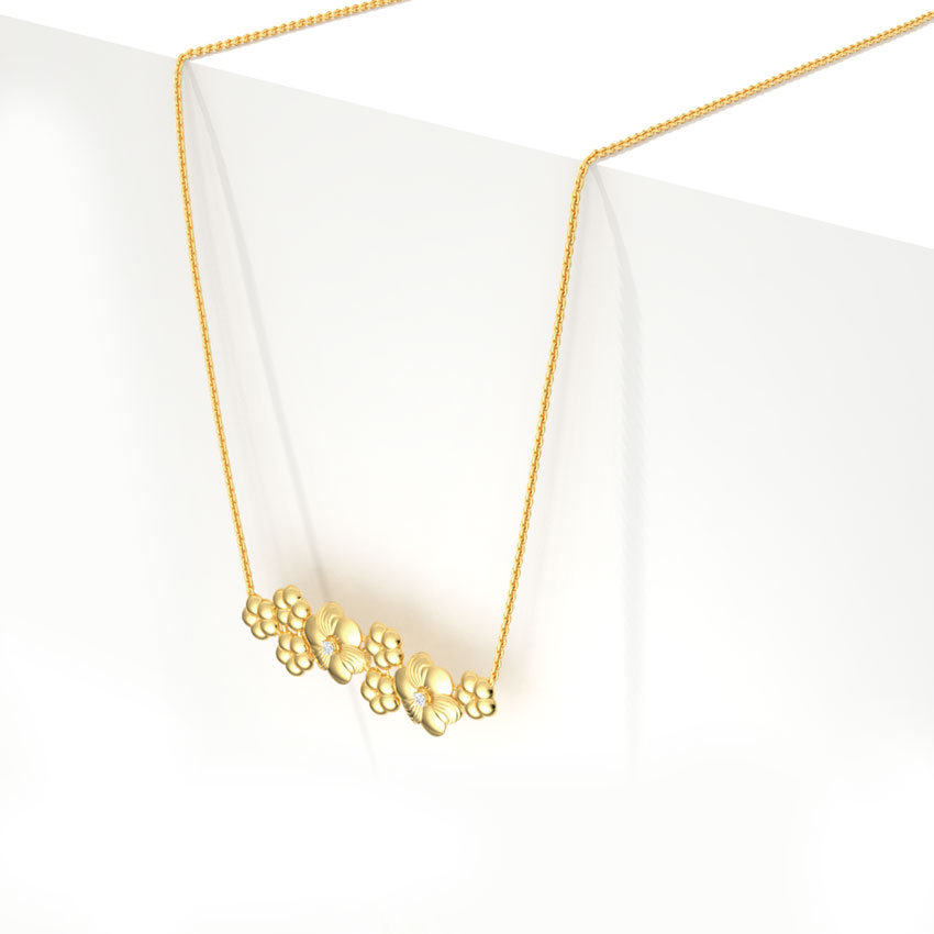 Clustered Floral Diamond Necklace Clustered Floral Diamond Necklace