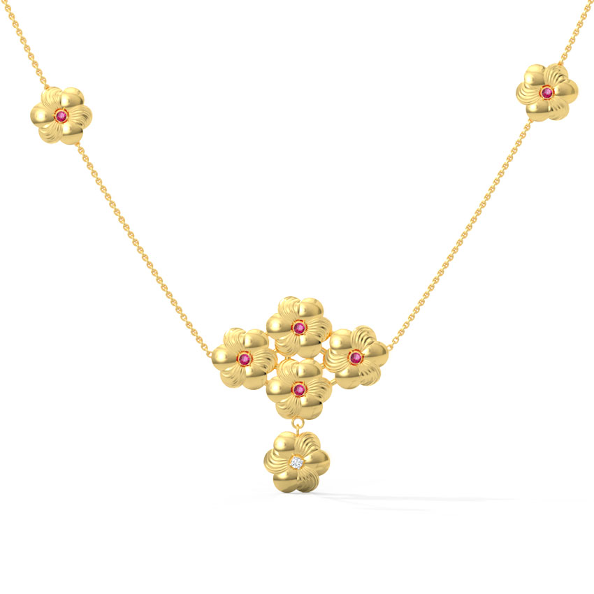 Blossom Ruby Diamond Necklace