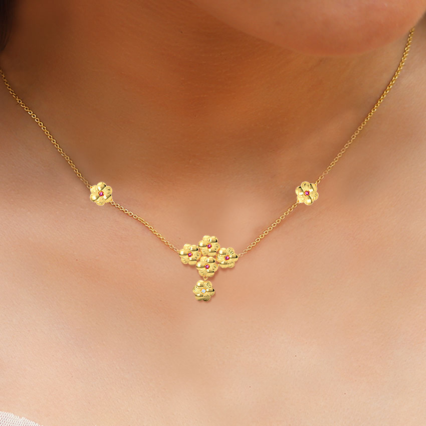 Blooming Away Gemstone Necklace