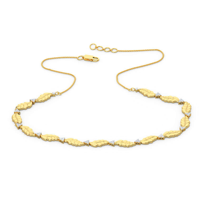 Netra Leaf Diamond Necklace