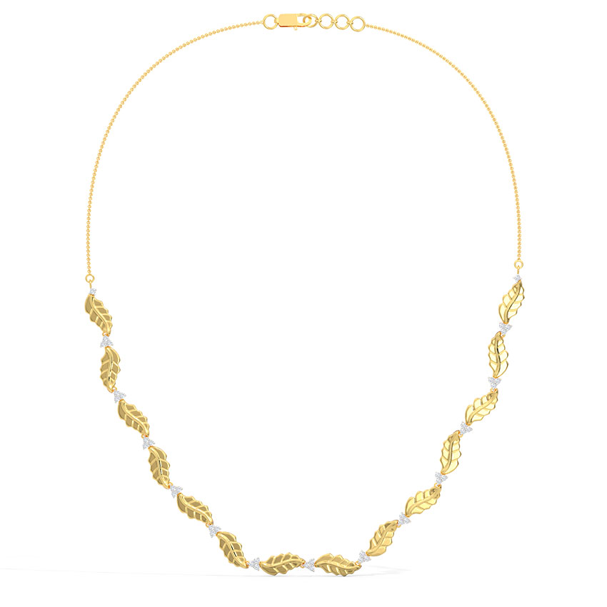 Netra Leaf Diamond Necklace