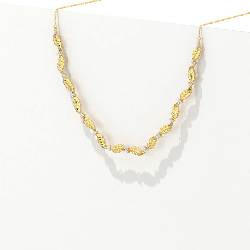 Netra Leaf Diamond Necklace