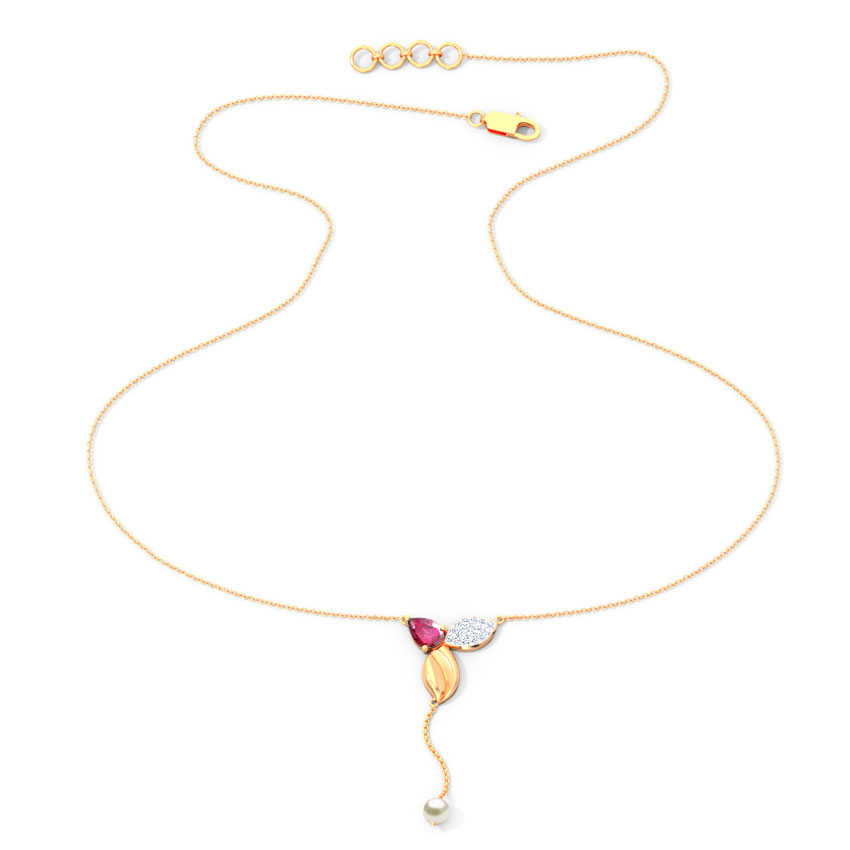 Elegant Leaflet Gemstone Necklace Elegant Leaflet Gemstone Necklace