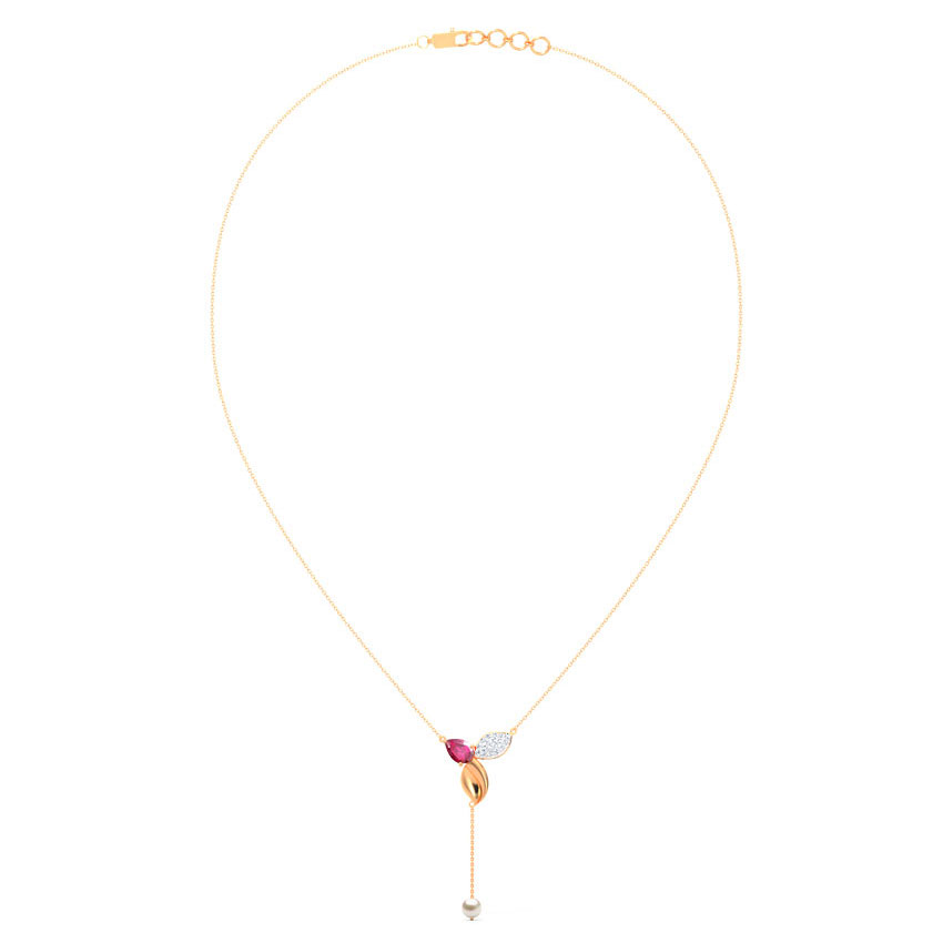 Elegant Leaflet Gemstone Necklace Elegant Leaflet Gemstone Necklace