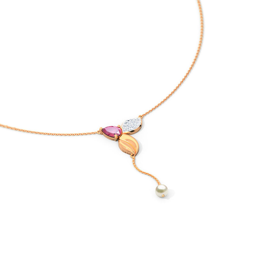 Elegant Leaflet Gemstone Necklace Elegant Leaflet Gemstone Necklace