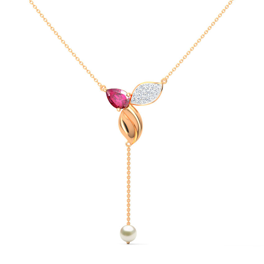 Elegant Leaflet Gemstone Necklace Elegant Leaflet Gemstone Necklace