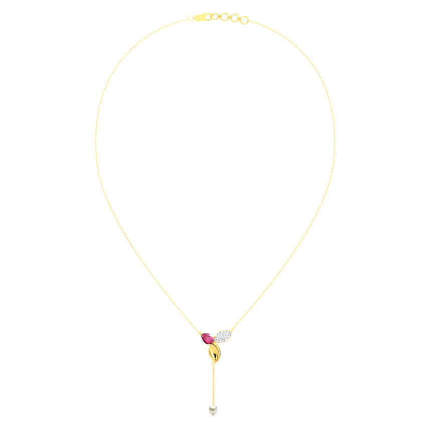 Elegant Leaflet Gemstone Necklace Elegant Leaflet Gemstone Necklace
