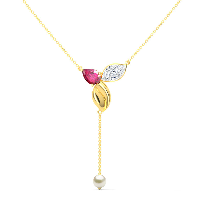 Elegant Leaflet Gemstone Necklace Elegant Leaflet Gemstone Necklace