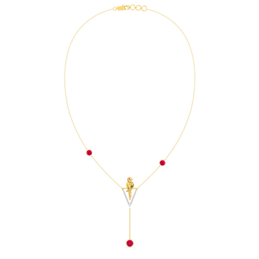 Endearing Parrot Gemstone Necklace