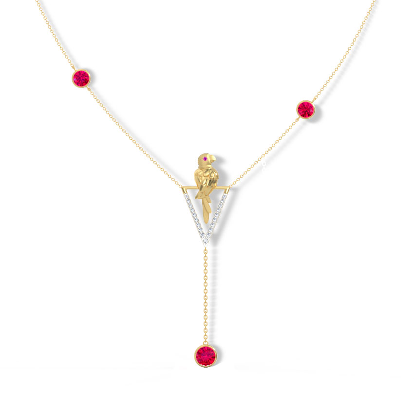 Endearing Parrot Gemstone Necklace