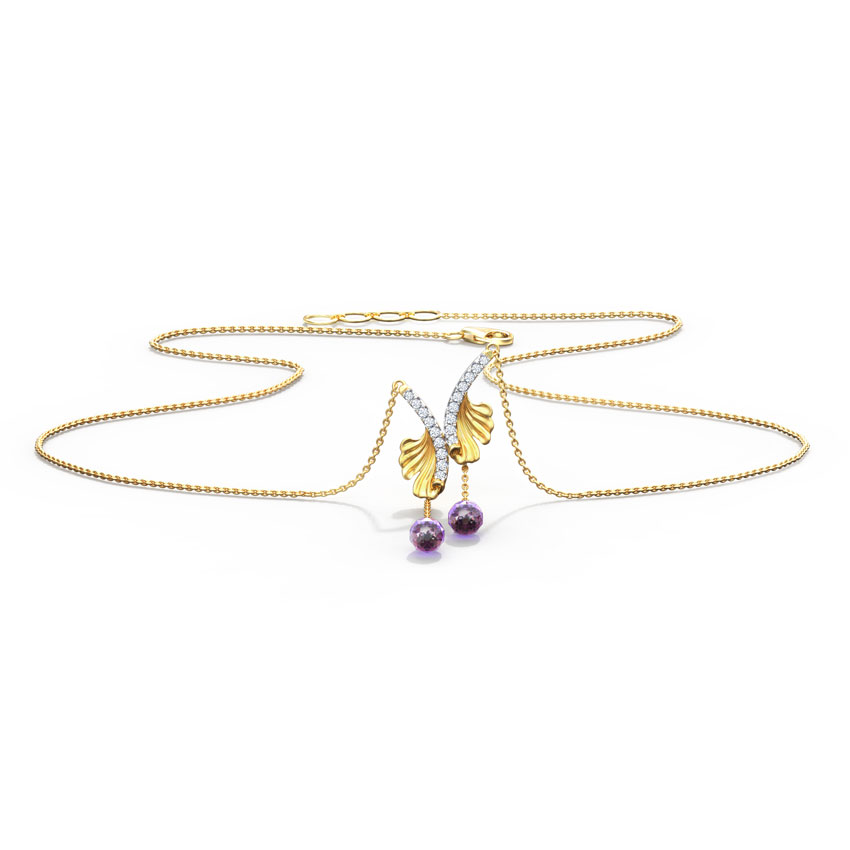 Gleaming Ginkgo Gemstone Necklace