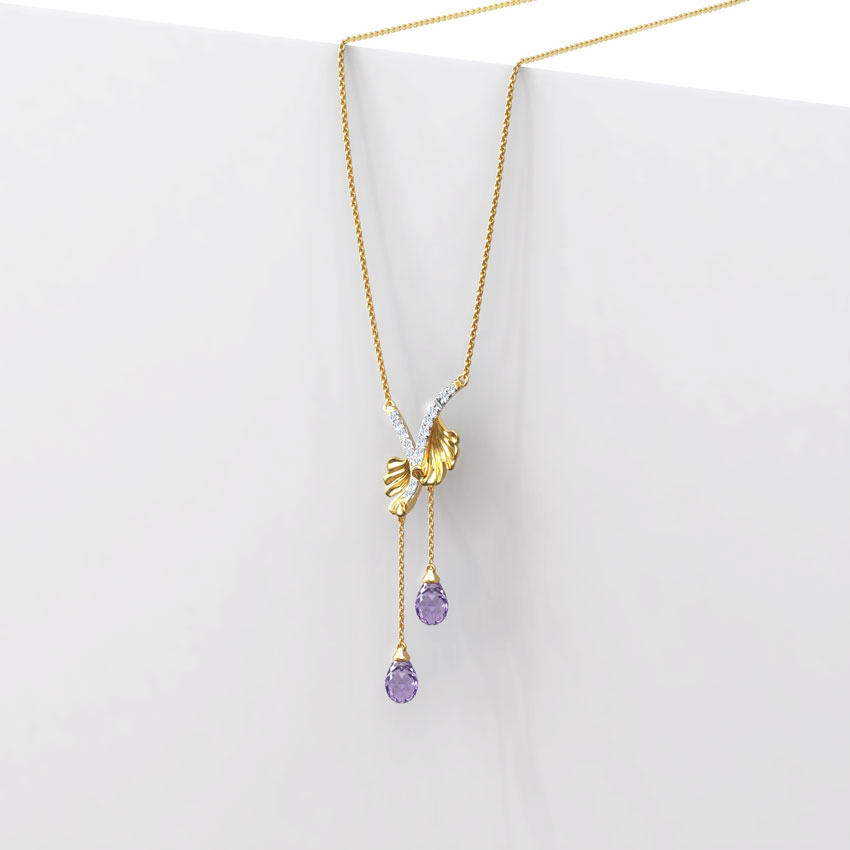 Gleaming Ginkgo Gemstone Necklace