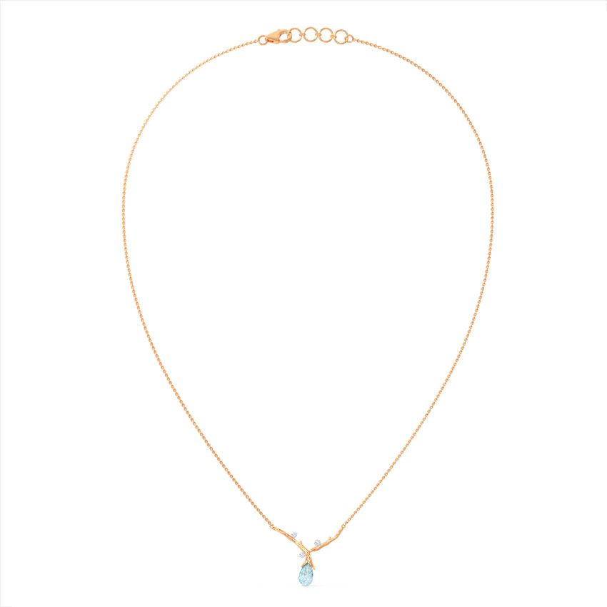 Sprig Dewdrops Gemstone Necklace