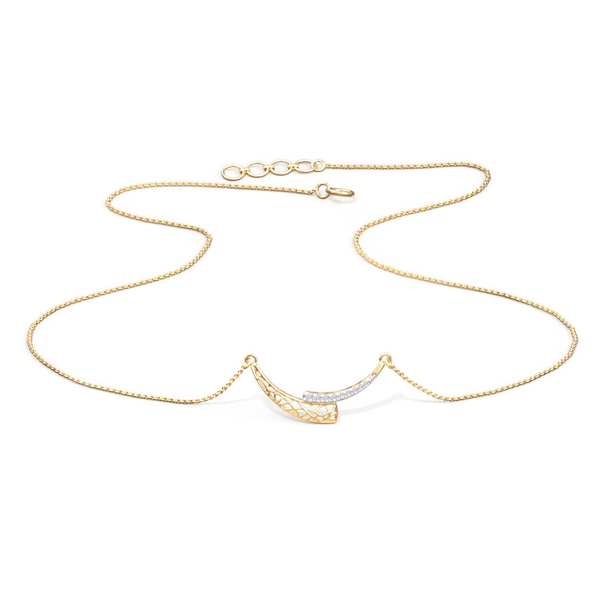 Awry Arch Diamond Necklace Awry Arch Diamond Necklace