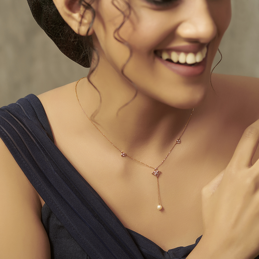 Clara Lariat Pearl Necklace