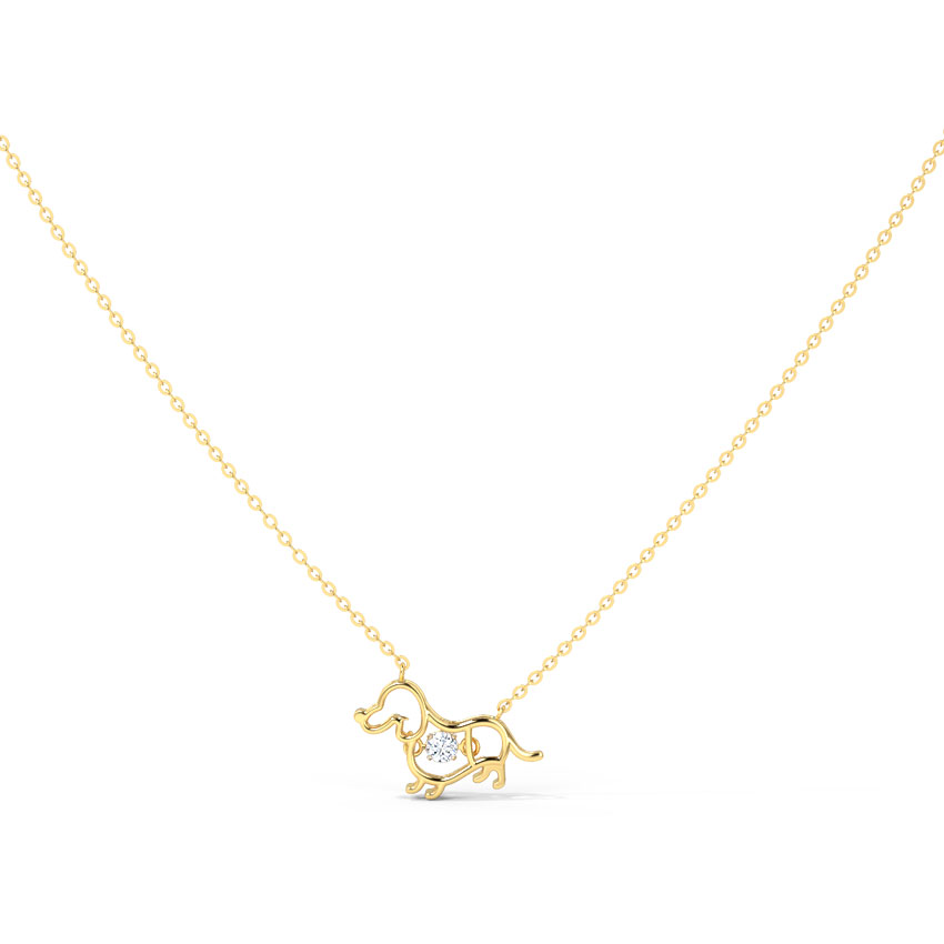 Pup Heartbeat Diamond Necklace