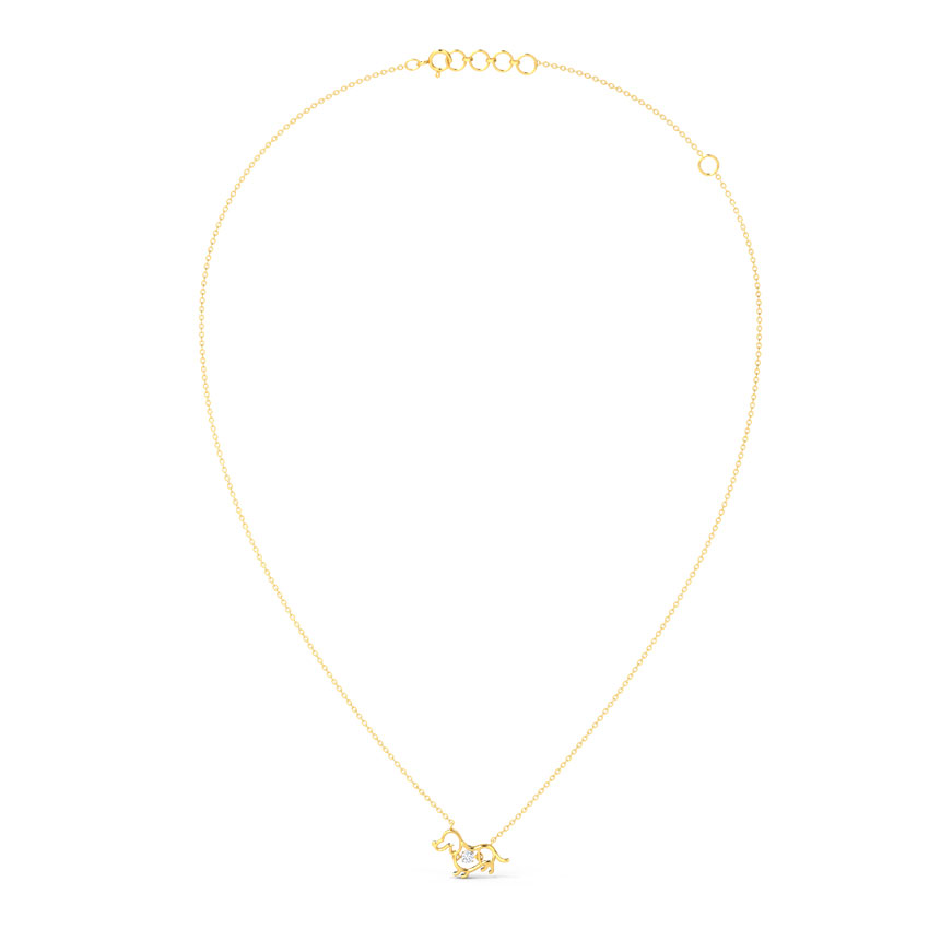 Pup Heartbeat Diamond Necklace